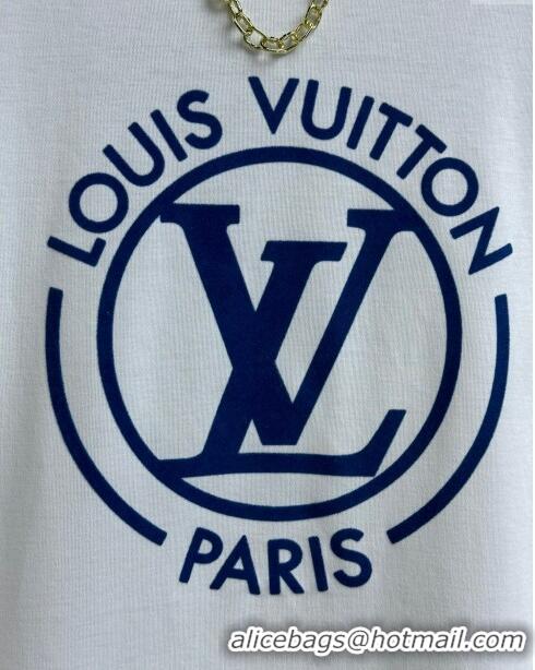 Luxury Classic Louis Vuitton Cotton T-shirt LV6608 White 2024