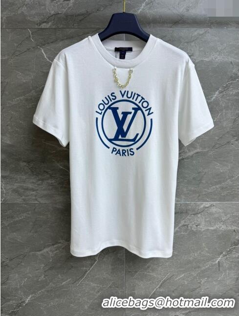 Luxury Classic Louis Vuitton Cotton T-shirt LV6608 White 2024