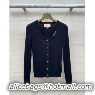 New Luxury Gucci Wool Cardigan G6613 Black 2024