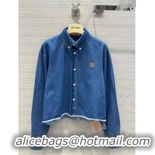 Market Sells Miu Miu Denim Shirt M6619 Blue 2024