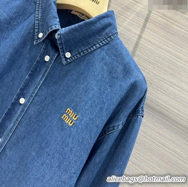 Market Sells Miu Miu Denim Shirt M6619 Blue 2024