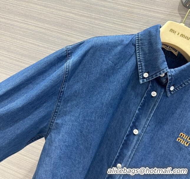 Market Sells Miu Miu Denim Shirt M6619 Blue 2024