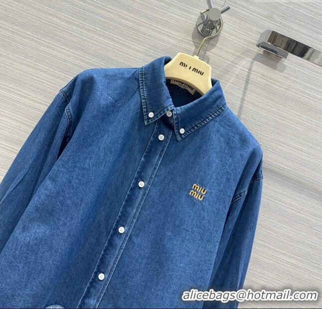 Market Sells Miu Miu Denim Shirt M6619 Blue 2024