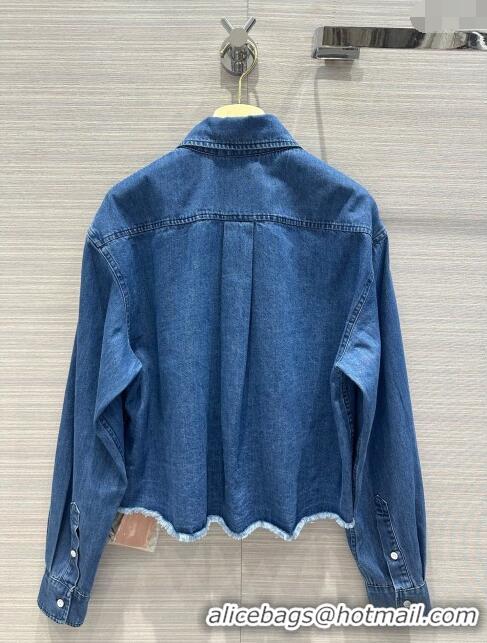 Market Sells Miu Miu Denim Shirt M6619 Blue 2024