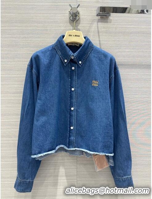 Market Sells Miu Miu Denim Shirt M6619 Blue 2024