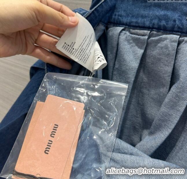 Cheapest Miu Miu Denim Skirt M6620 Blue 2024