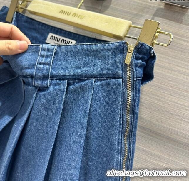 Cheapest Miu Miu Denim Skirt M6620 Blue 2024