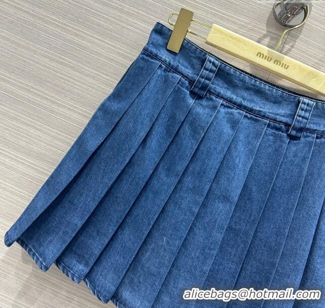 Cheapest Miu Miu Denim Skirt M6620 Blue 2024