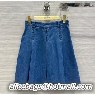 Market Sells Miu Miu Denim Skirt M6621 Blue 2024