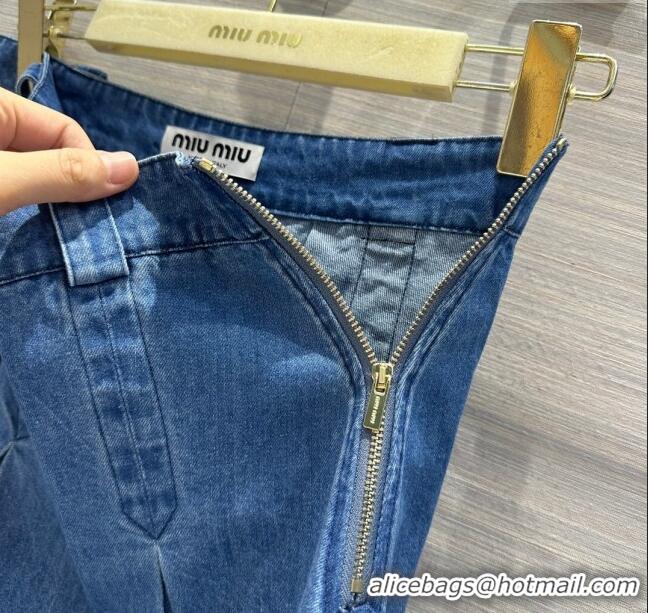 Market Sells Miu Miu Denim Skirt M6621 Blue 2024