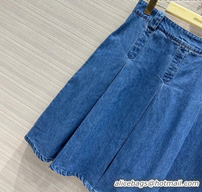 Market Sells Miu Miu Denim Skirt M6621 Blue 2024