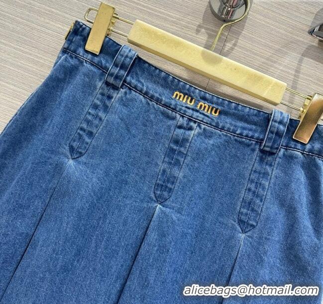 Market Sells Miu Miu Denim Skirt M6621 Blue 2024