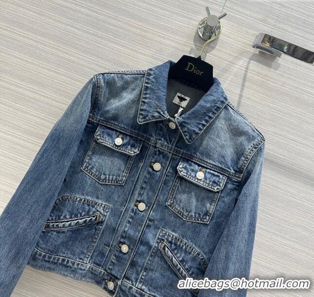 Classic Reproduction Dior Denim Jacket D6622 Blue 2024