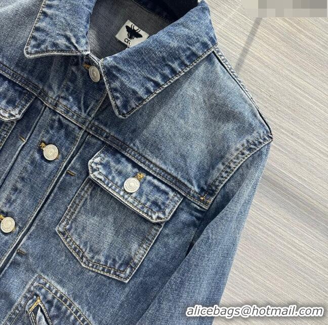 Classic Reproduction Dior Denim Jacket D6622 Blue 2024