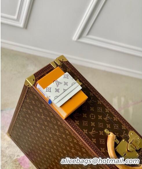 Trendy Design Louis Vuitton Double Card Holder Wallet in Monogram Shadow Calfskin M83699 White/Navy Blue 2024