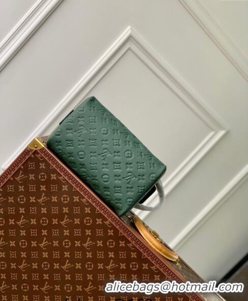 Famous Brand Louis Vuitton Dopp Kit Clutch in Forest Green Taurillon Monogram Leather M24442 2024