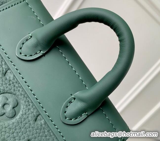 Top Quality Louis Vuitton Nano Steamer Mini Bag in Forest Green Taurillon Monogram Leather M83052 2024