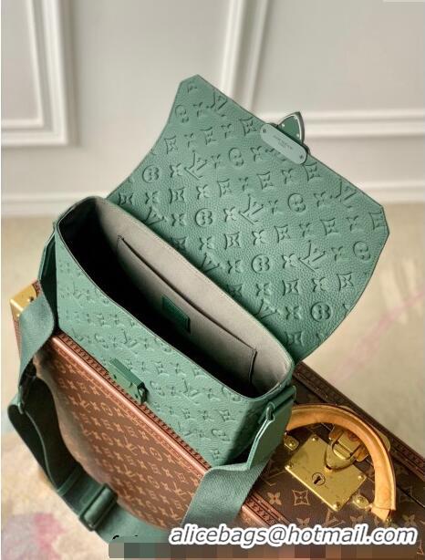 Pretty Style Louis Vuitton S-Cape Messenger Bag in Forest Green Taurillon Monogram Leather M24439 2024