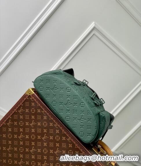 Luxury Discount Louis Vuitton Christopher MM Backpack Bag in Forest Green Taurillon Monogram Leather M24428 2024