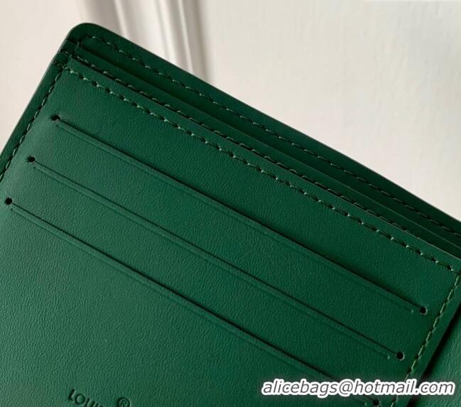 Top Quality Louis Vuitton Multiple Wallet in Forest Green Taurillon Monogram Leather M83055 2024