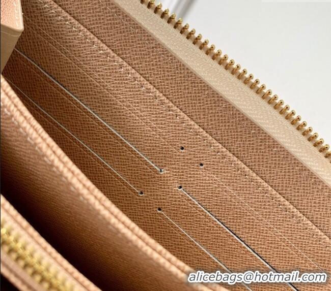 Top Grade Louis Vuitton Zippy Wallet in Monogram Dune Canvas M83093 Cream White 2024