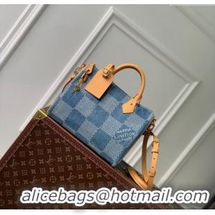 Top Grade Louis Vuitton Speedy 25 Bandoulière bag in Blue Damier Denim 3D Canvas N40700 2024