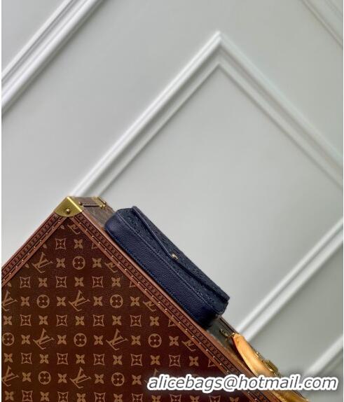 Best Price Louis Vuitton Félicie Pochette Mini bag in Navy Blue Monogram Empreinte Lether M83589 2024