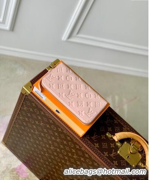 Grade Design Louis Vuitton Zippy Wallet in Monogram Empreinte Leather M61864 Opale Pink 2024