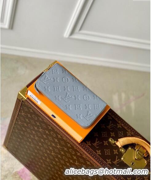 Buy Discount Louis Vuitton Zippy Wallet in Monogram Empreinte Leather M61864 Olympe Blue 2024