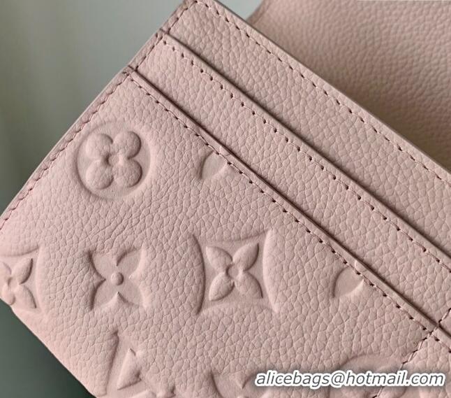 Low Cost Louis Vuitton Sarah Wallet in Monogram Empreinte Leather M83443 Opale Pink 2024