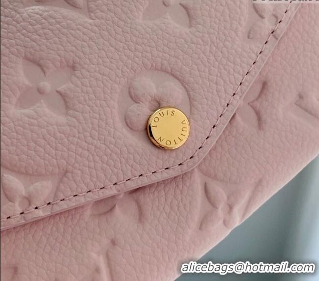 Low Cost Louis Vuitton Sarah Wallet in Monogram Empreinte Leather M83443 Opale Pink 2024