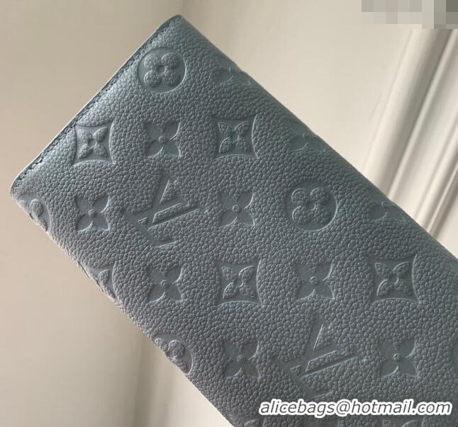 Grade Design Louis Vuitton Sarah Wallet in Monogram Empreinte Leather M83443 Olympe Blue 2024