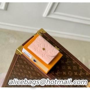 Cheapest Louis Vuitton Rosalie Coin Purse Wallet in Monogram Empreinte Leather M81520 Opale Pink 2024