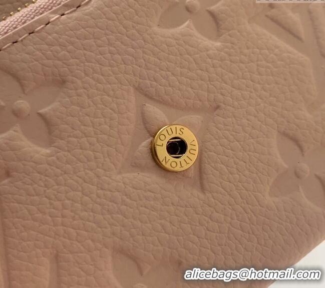 Cheapest Louis Vuitton Rosalie Coin Purse Wallet in Monogram Empreinte Leather M81520 Opale Pink 2024