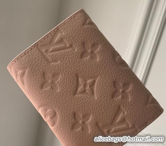 Cheapest Louis Vuitton Rosalie Coin Purse Wallet in Monogram Empreinte Leather M81520 Opale Pink 2024