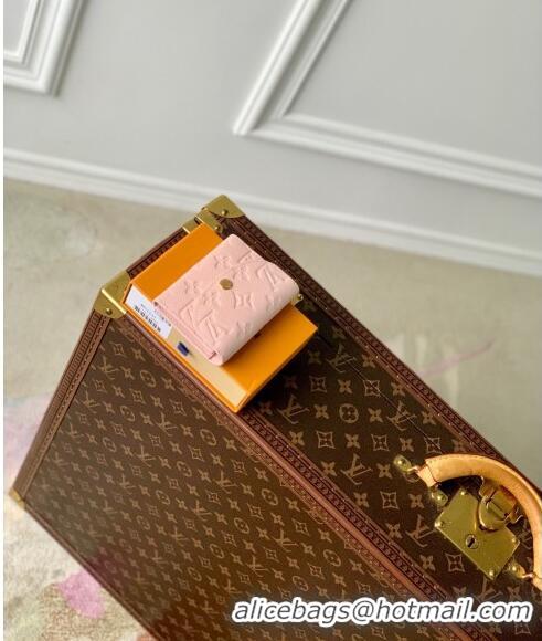 Cheapest Louis Vuitton Rosalie Coin Purse Wallet in Monogram Empreinte Leather M81520 Opale Pink 2024