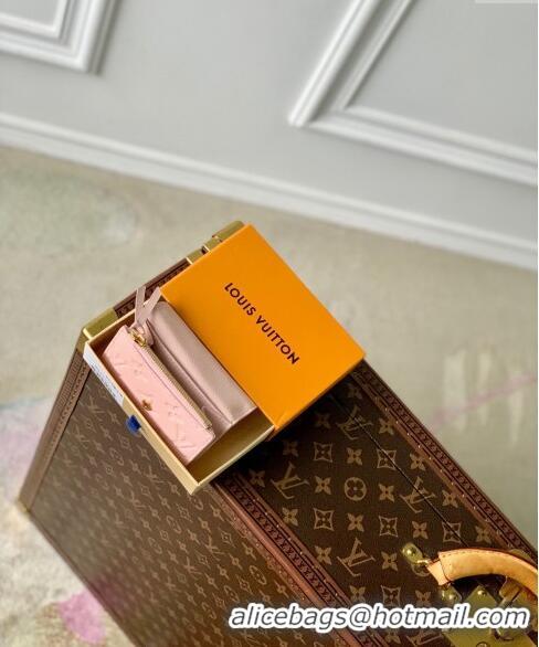 Cheapest Louis Vuitton Rosalie Coin Purse Wallet in Monogram Empreinte Leather M81520 Opale Pink 2024