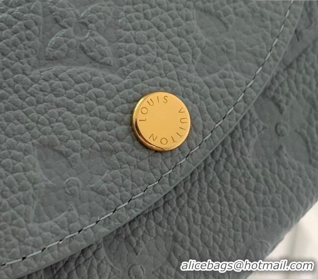 Best Price Louis Vuitton Rosalie Coin Purse Wallet in Monogram Empreinte Leather M81520 Olympe Blue 2024