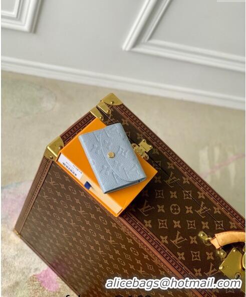 Best Price Louis Vuitton Rosalie Coin Purse Wallet in Monogram Empreinte Leather M81520 Olympe Blue 2024