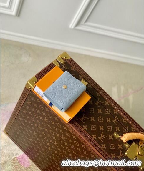 Best Price Louis Vuitton Rosalie Coin Purse Wallet in Monogram Empreinte Leather M81520 Olympe Blue 2024