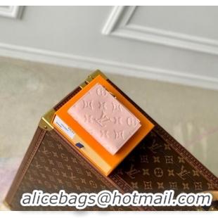 Famous Brand Louis Vuitton Lisa Wallet in Monogram Empreinte Leather M83569 Opale Pink 2024