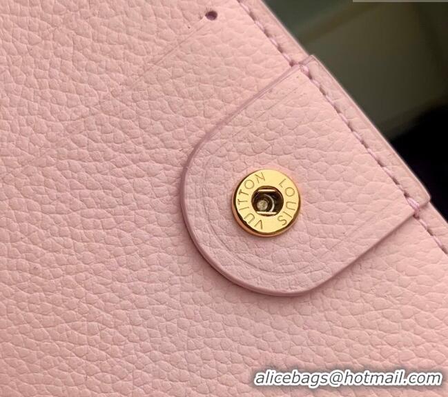 Famous Brand Louis Vuitton Lisa Wallet in Monogram Empreinte Leather M83569 Opale Pink 2024