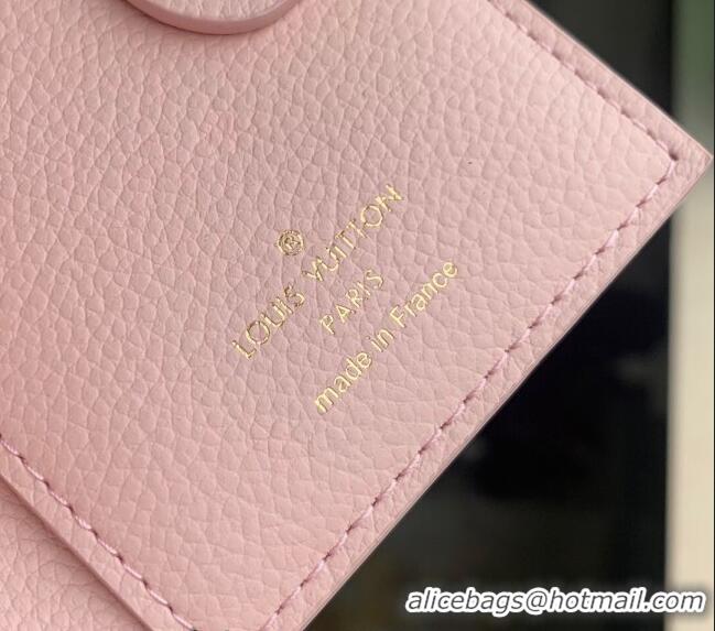 Famous Brand Louis Vuitton Lisa Wallet in Monogram Empreinte Leather M83569 Opale Pink 2024