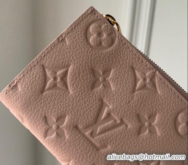 Famous Brand Louis Vuitton Lisa Wallet in Monogram Empreinte Leather M83569 Opale Pink 2024