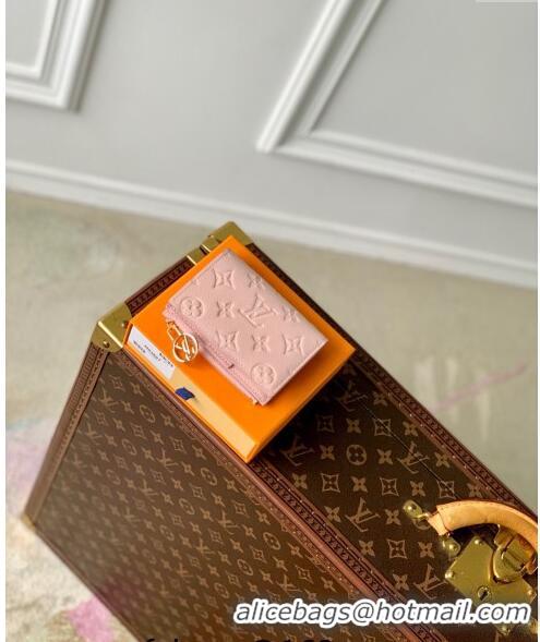 Famous Brand Louis Vuitton Lisa Wallet in Monogram Empreinte Leather M83569 Opale Pink 2024