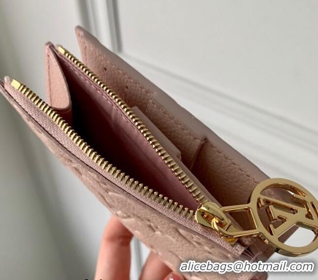 Famous Brand Louis Vuitton Lisa Wallet in Monogram Empreinte Leather M83569 Opale Pink 2024