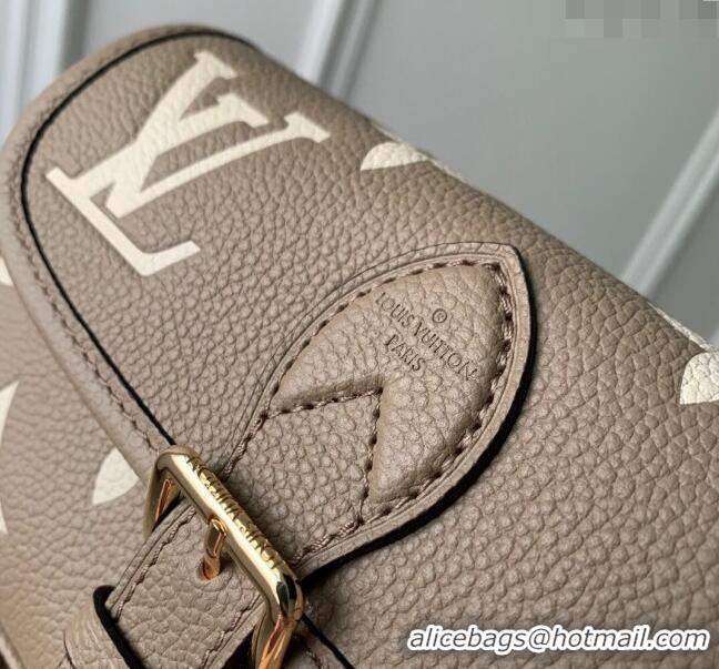 Top Grade Louis Vuitton Nano Diane Mini bag in Monogram Empreinte Leather M83300 Tourterelle Beige/Cream White 2024