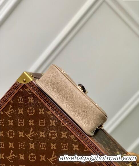 Top Grade Louis Vuitton Nano Diane Mini bag in Monogram Empreinte Leather M83300 Tourterelle Beige/Cream White 2024