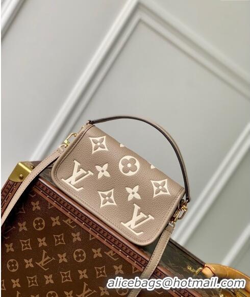 Top Grade Louis Vuitton Nano Diane Mini bag in Monogram Empreinte Leather M83300 Tourterelle Beige/Cream White 2024