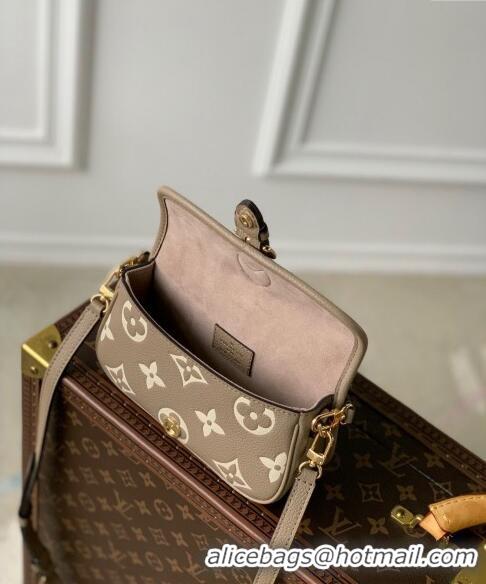 Top Grade Louis Vuitton Nano Diane Mini bag in Monogram Empreinte Leather M83300 Tourterelle Beige/Cream White 2024